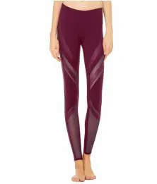 Tangerine Mesh Paneling Fitness Leggings Wholesale