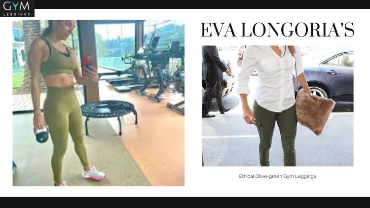 olive-green gym leggings celebrity approved look