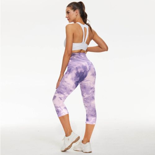 paint splatter capri leggings