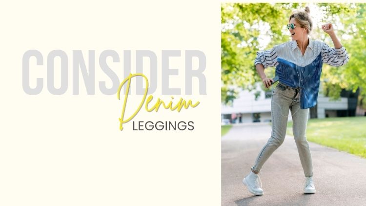 denim leggings as bottom wear