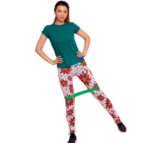 womens christmas graphic printed yoga leggings manufacturer