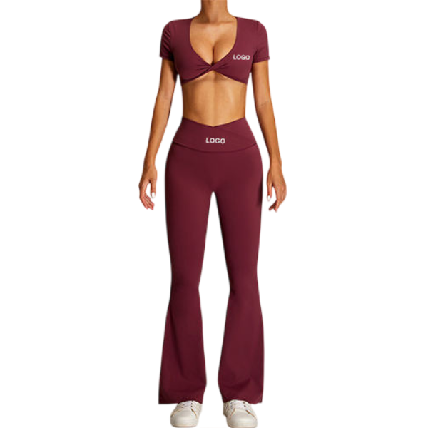 spandex fitness flared leggings manufacturer